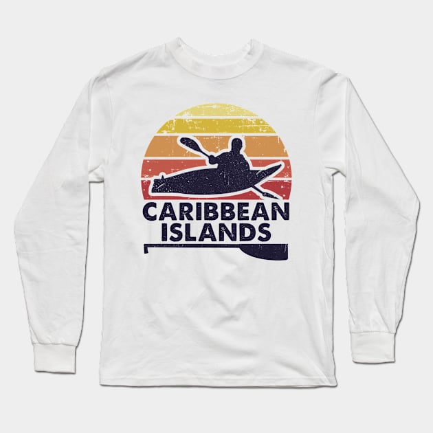 Caribbean islands kayaking gift Long Sleeve T-Shirt by SerenityByAlex